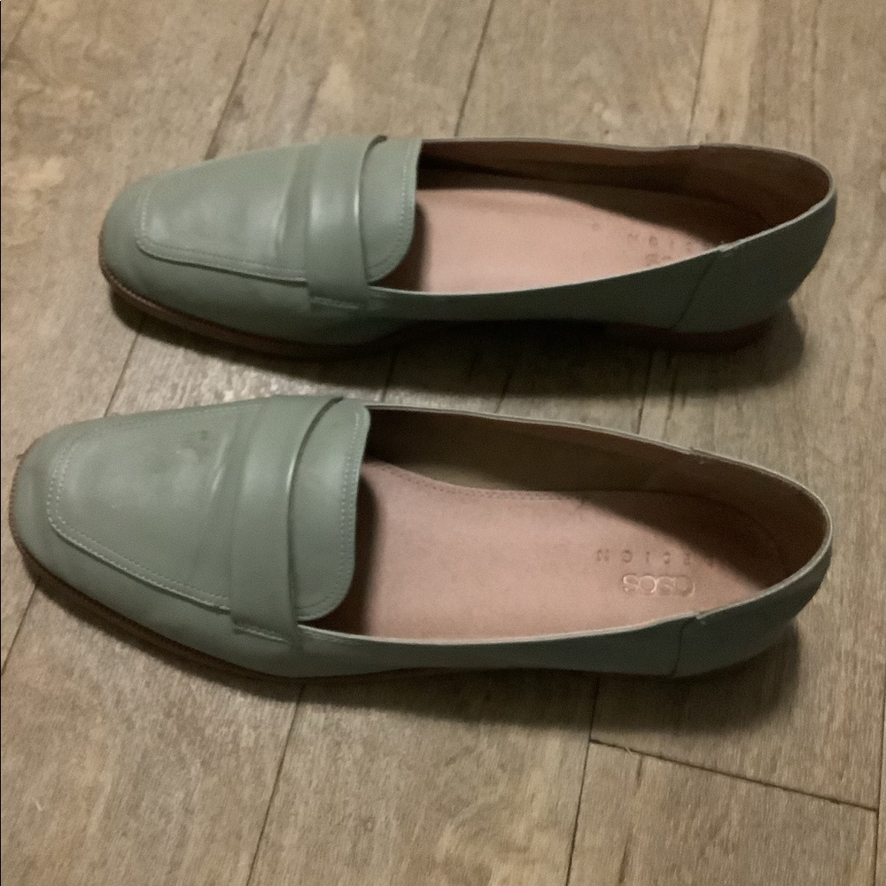 OSOS Design Sage Green Penny Loafers